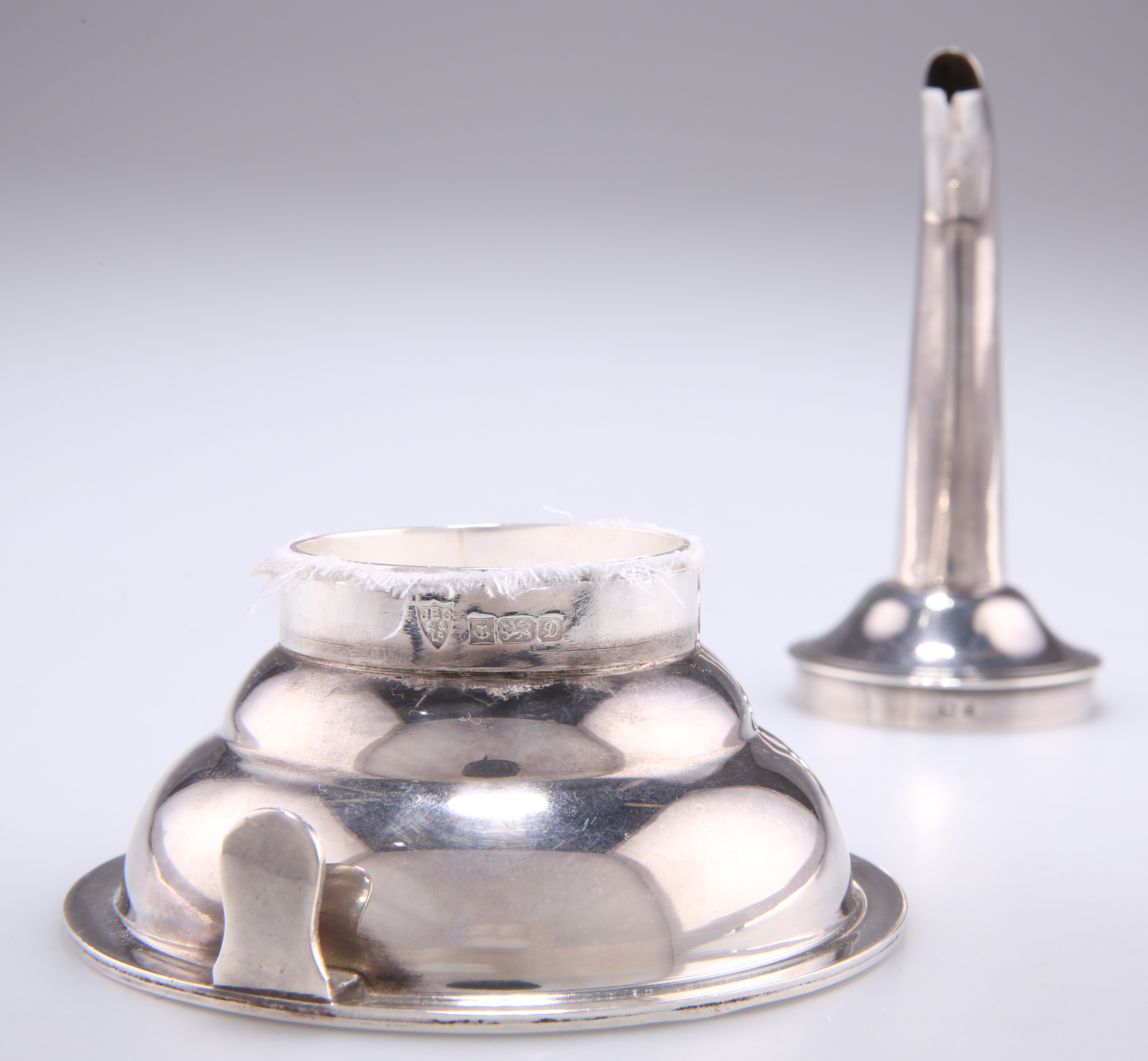 AN ELIZABETH II SILVER WINE FUNNEL - Image 3 of 3