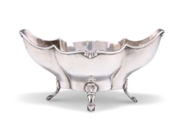 AN EDWARDIAN SILVER BON BON DISH