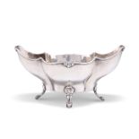 AN EDWARDIAN SILVER BON BON DISH