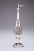 JUDAICA: A 19TH CENTURY RUSSIAN SILVER SPICE TOWER