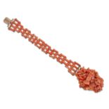 A 19TH CENTURY ITALIAN CORAL BRACELET