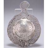 A ROCOCO REVIVAL SILVER TEA STRAINER