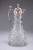 A VICTORIAN-STYLE SILVER-MOUNTED CLARET JUG
