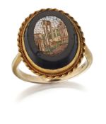 A 19TH CENTURY ITALIAN GRAND TOUR MICRO MOSAIC RING