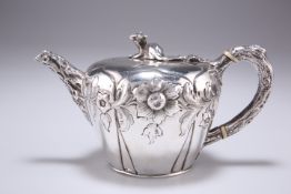 A VICTORIAN SILVER BACHELOR'S TEAPOT