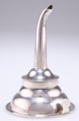 AN ELIZABETH II SILVER WINE FUNNEL