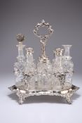 A VICTORIAN SILVER-PLATED EIGHT-BOTTLE CRUET STAND