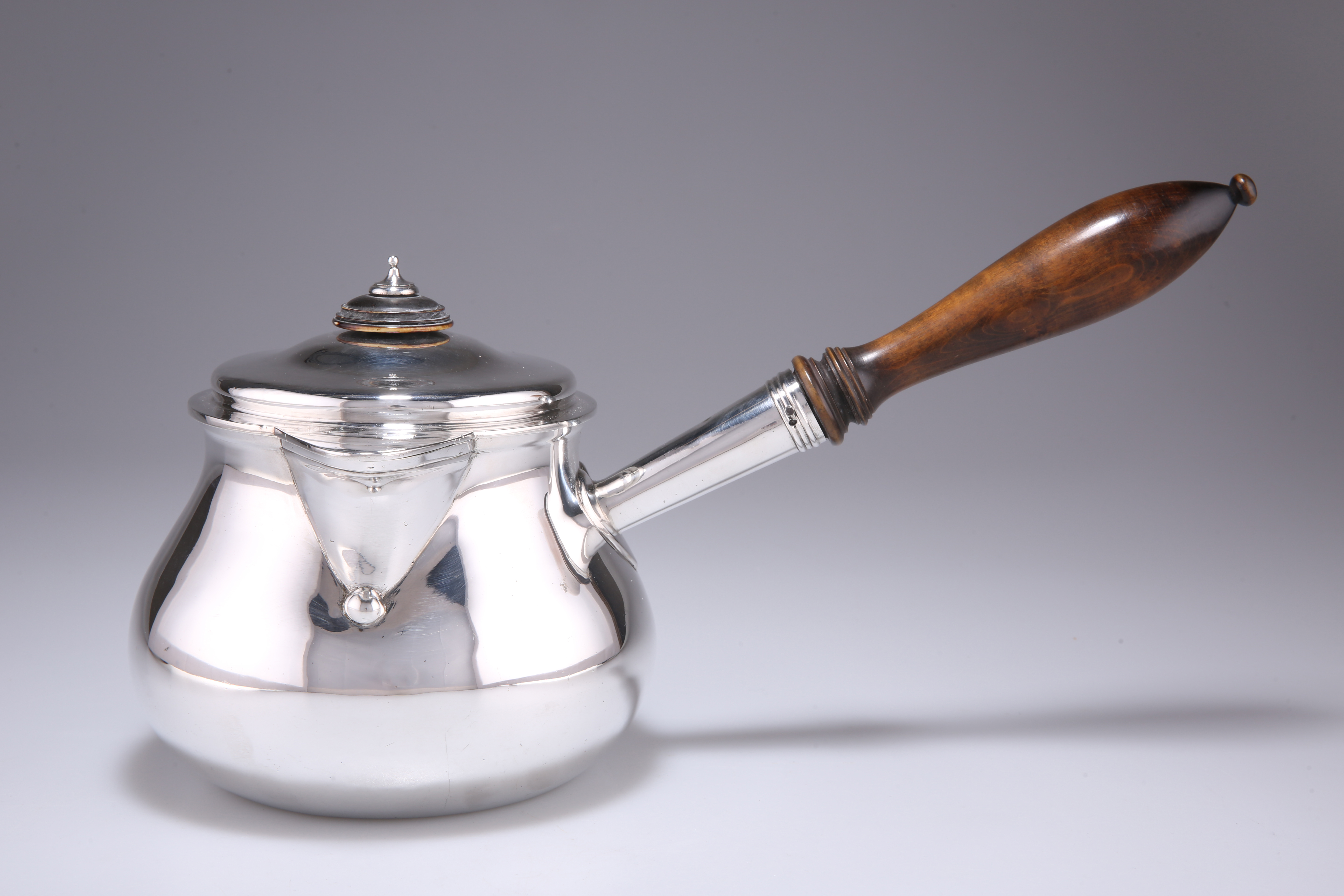 AN EARLY VICTORIAN SILVER BRANDY PAN