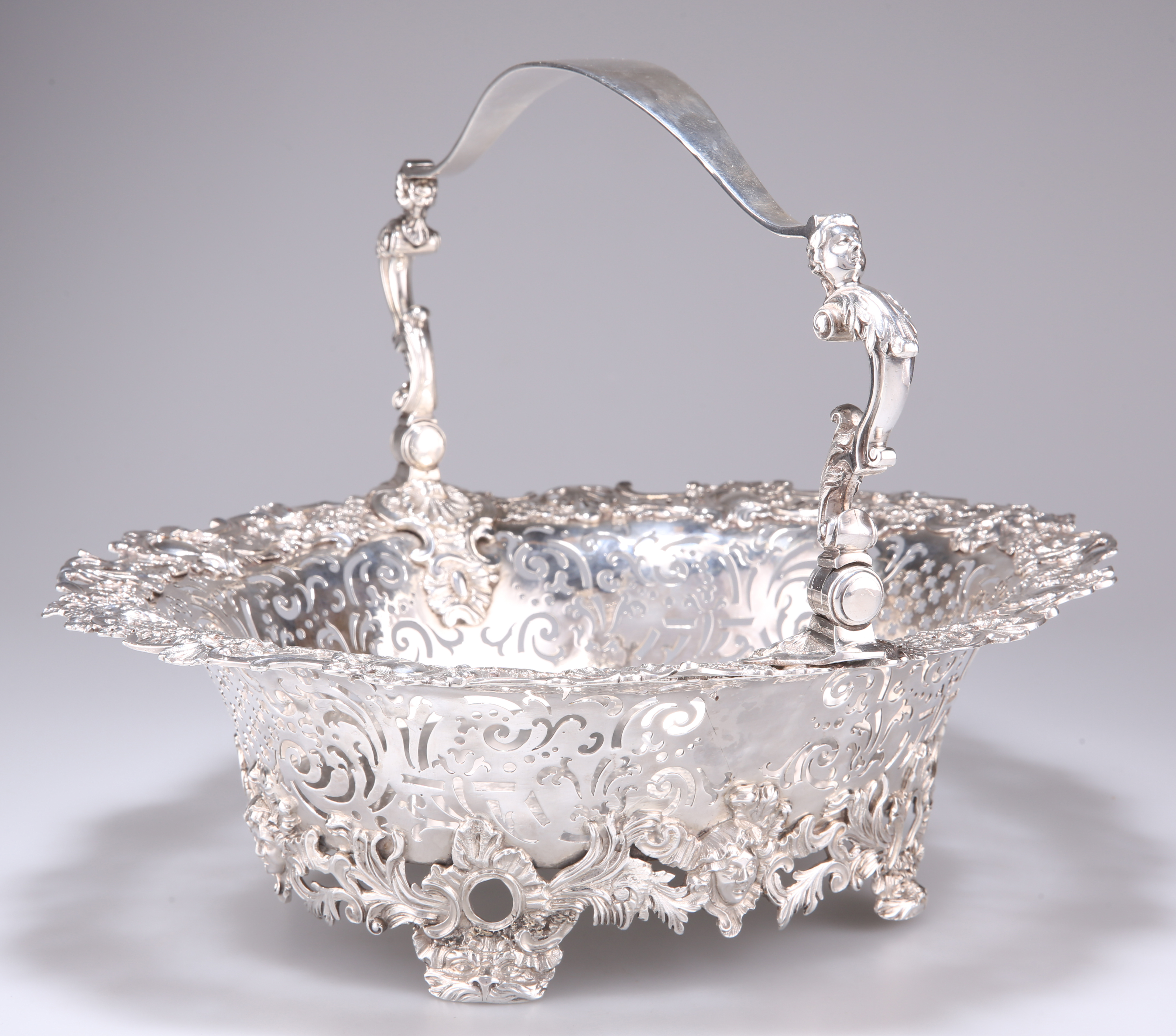 A GEORGE II ROCOCO SILVER CAKE BASKET - Image 2 of 6