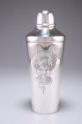 AN ELIZABETH II BRITANNIA STANDARD SILVER COCKTAIL SHAKER