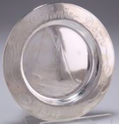 A STERLING SILVER DISH