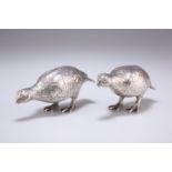 A PAIR OF ELIZABETH II SILVER PARTRIDGE