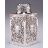 A VICTORIAN SILVER TEA CADDY