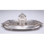 A VICTORIAN ELECTRO-PLATED INKSTAND