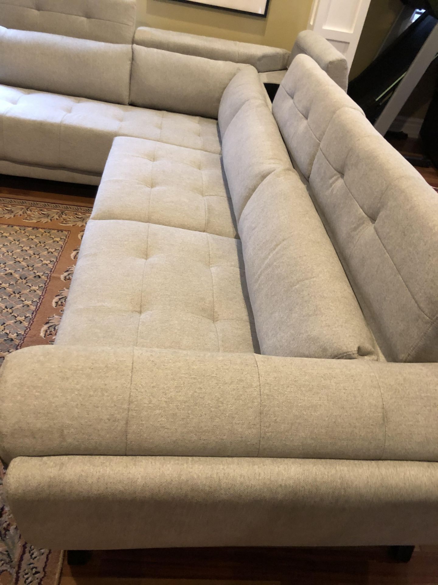 2-pc L-shape Sofa Unit NEW! (Dimensions via photo) - Image 2 of 3