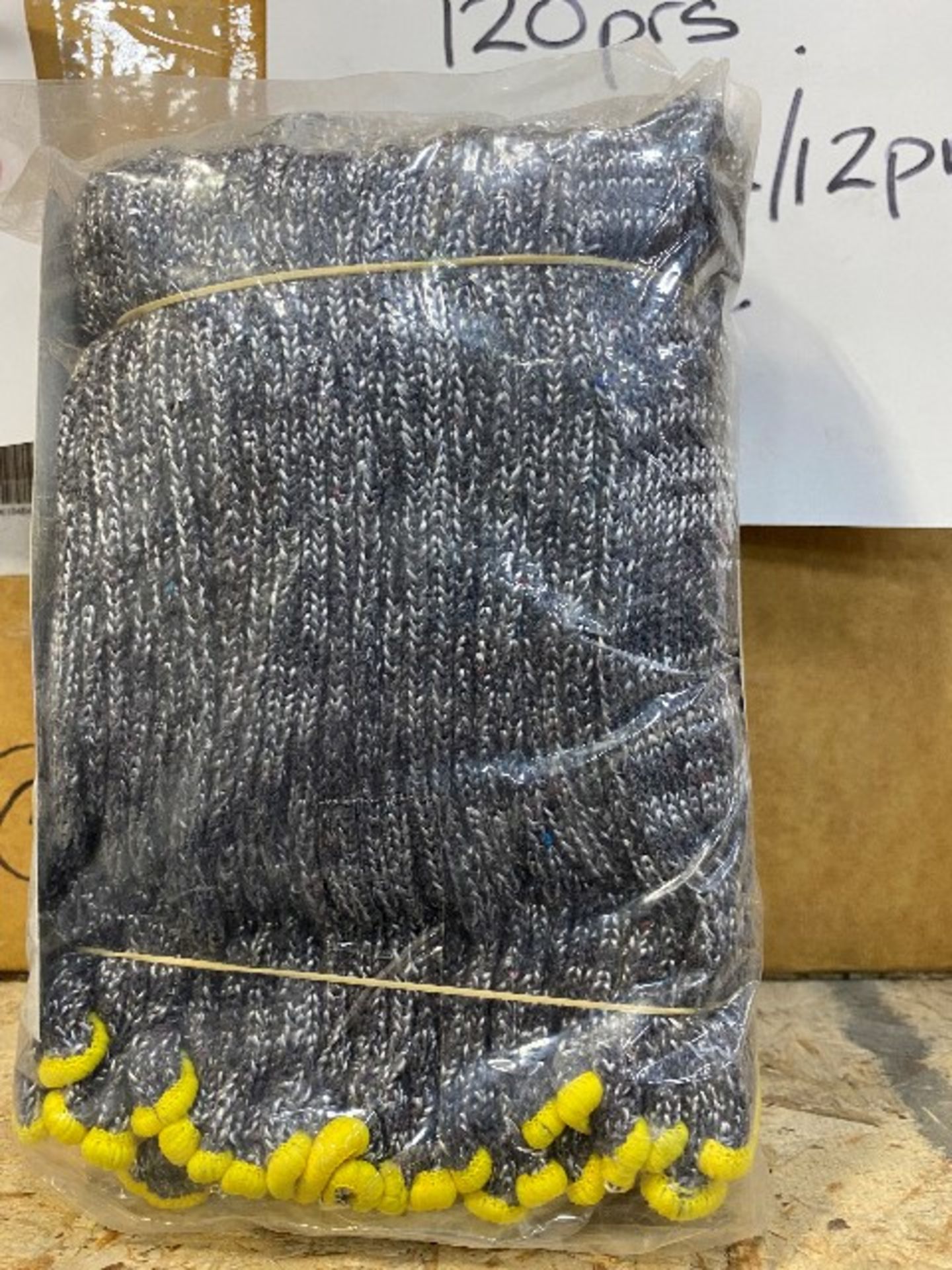 Superior Sure-Knit string knit, 7 gauge nylon gloves, size: medium, 6 dozens - Image 2 of 3