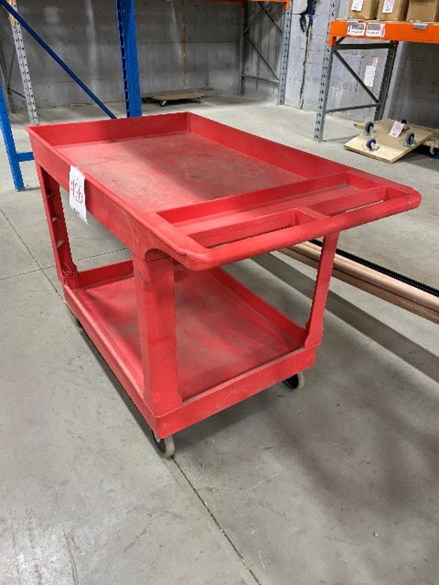 Uline mobile cart, red - Image 2 of 2