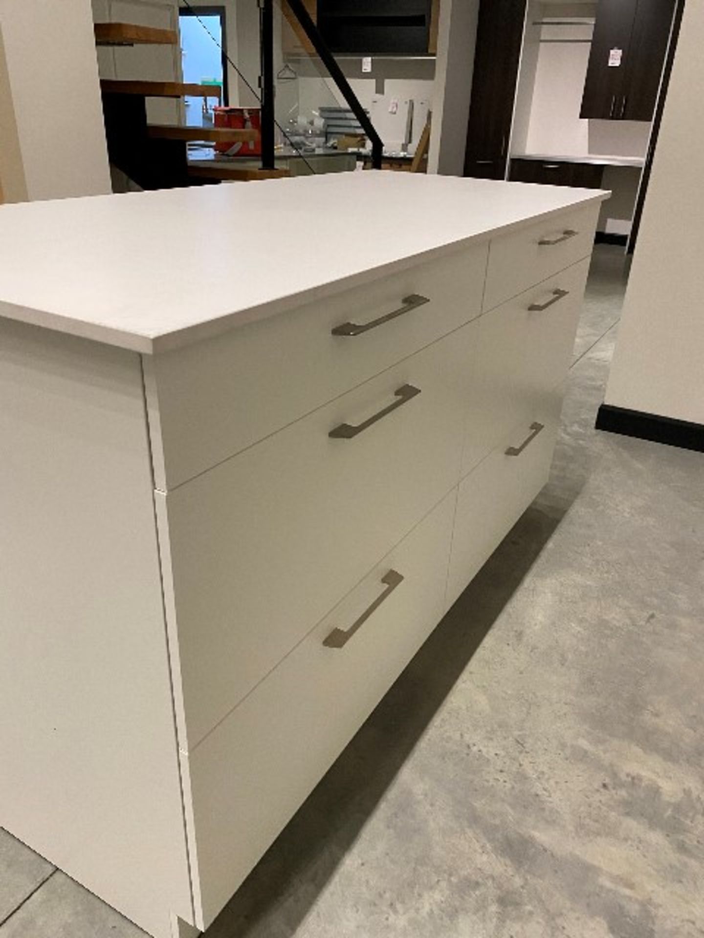Kitchen bar island w/6-drawers, 73” 31” x 42” - Image 2 of 2