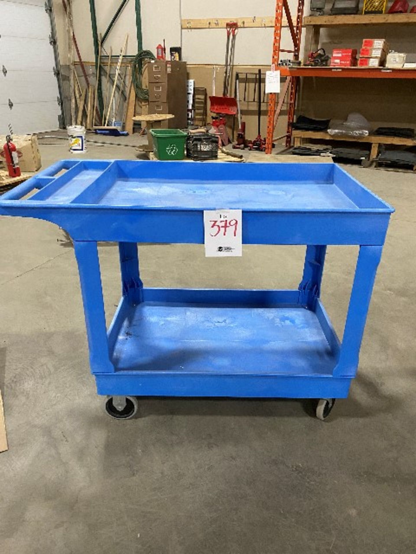 Uline mobile cart, blue