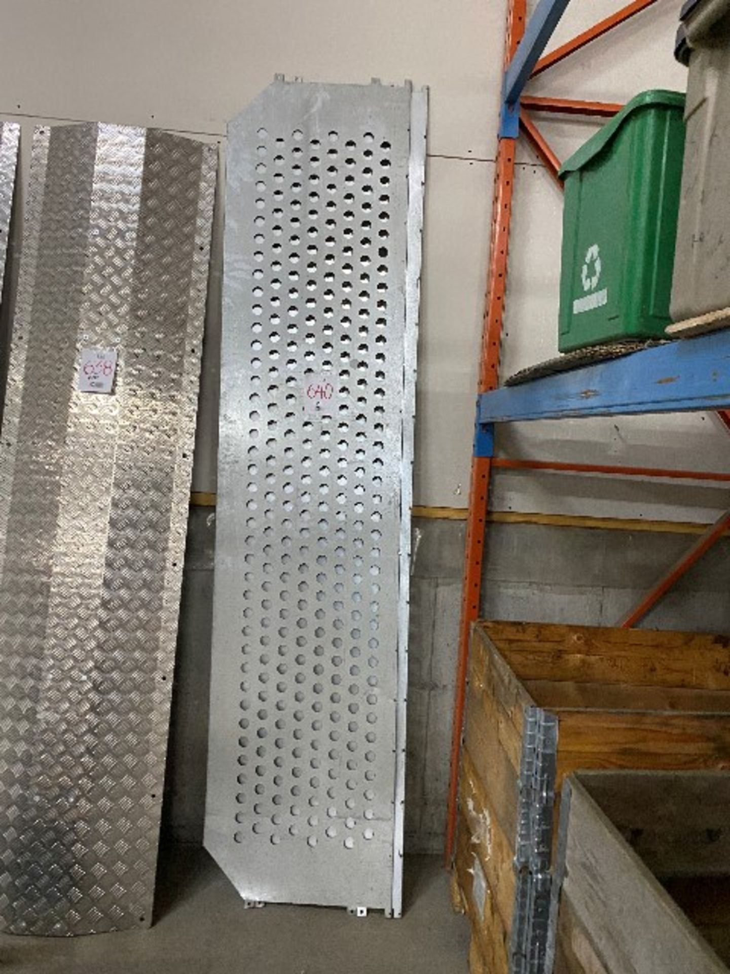 Metal perforated plates, 9ft x 2ft, 2pcs