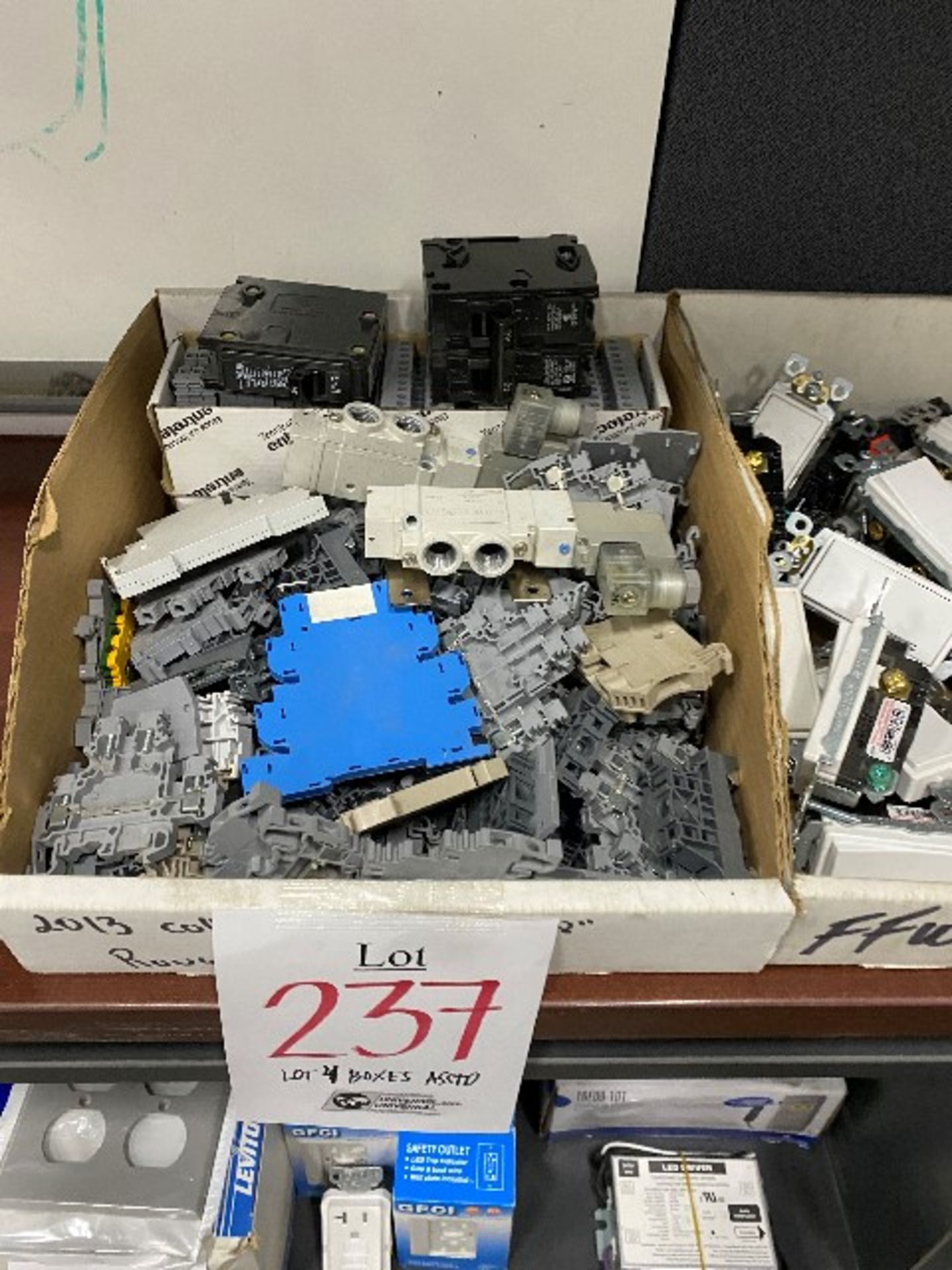 LOT, Assorted light switches, outlets, etc..., 4 boxes