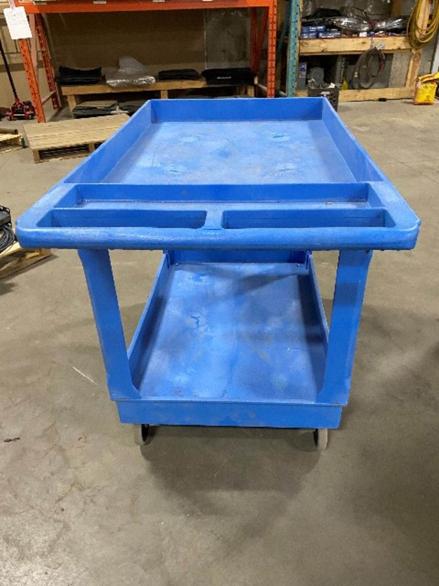 Uline mobile cart, blue - Image 2 of 3