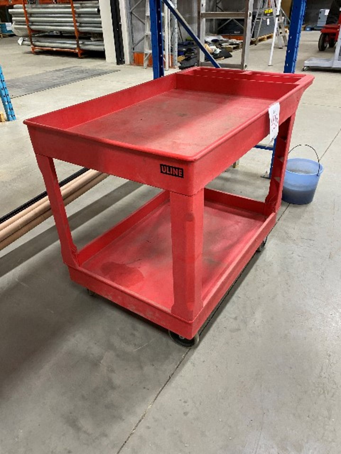 Uline mobile cart, red