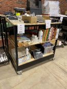 Mobile display cart w/adjustable shelf, 40”x40”39”