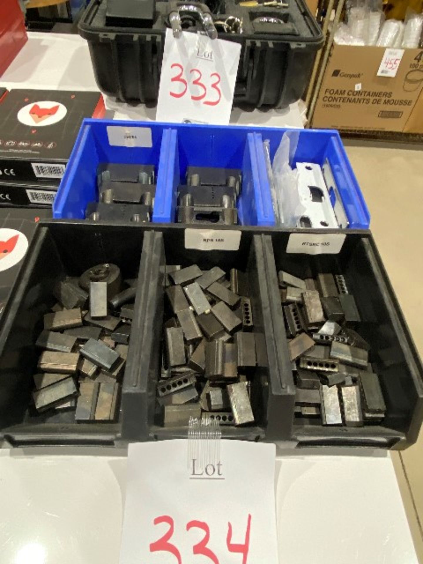 LOT, Assorted lock components, 6 bins