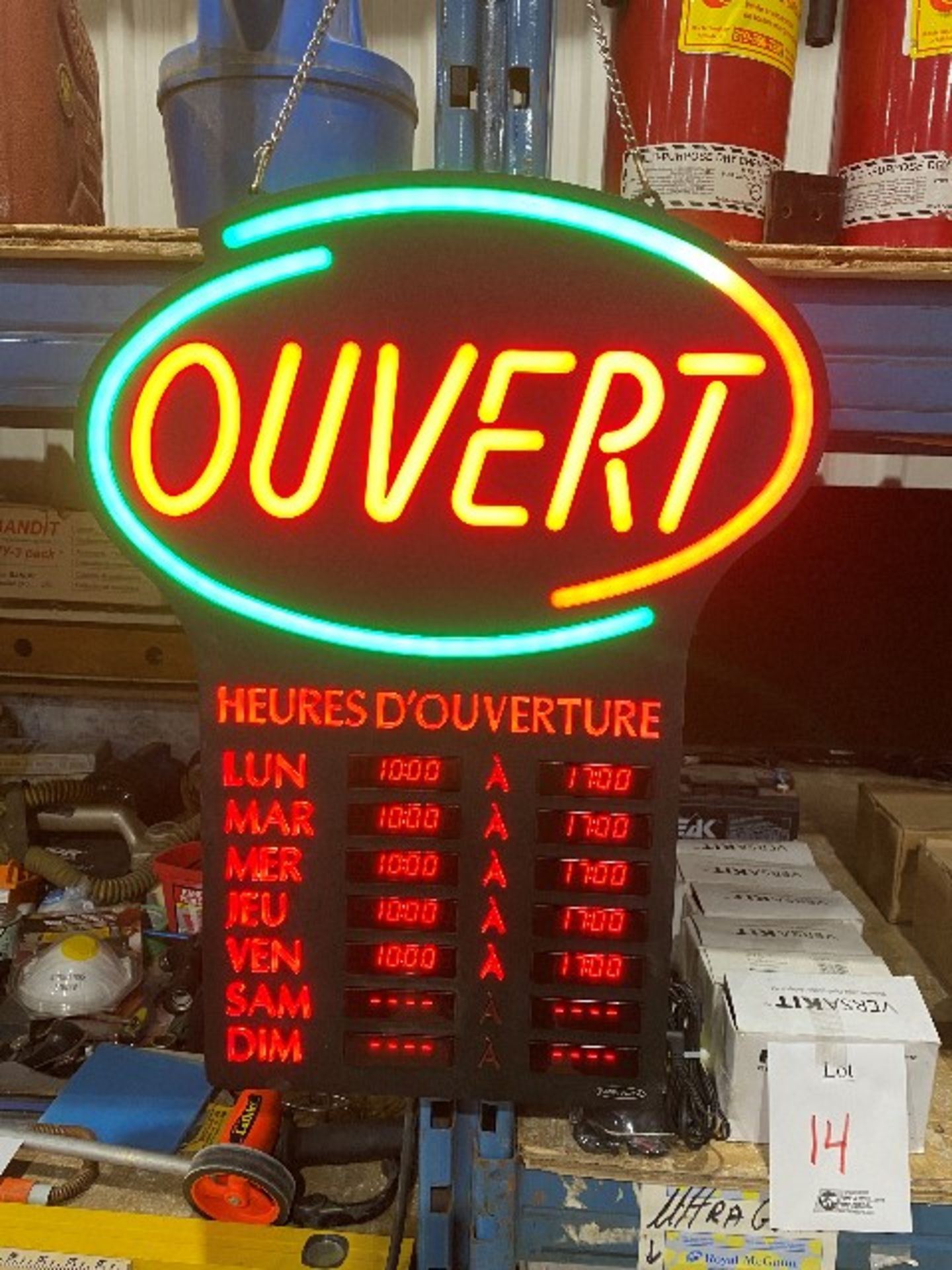 Newon 9445 Multi coloured LED business operation sign