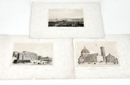 Drei Lithografien
Um 1860.