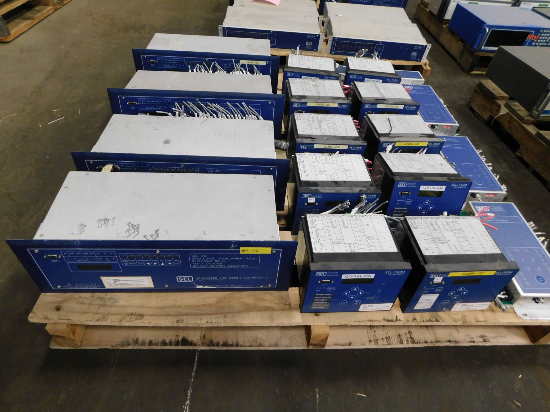 Pallet of SEL Switchgear Relays