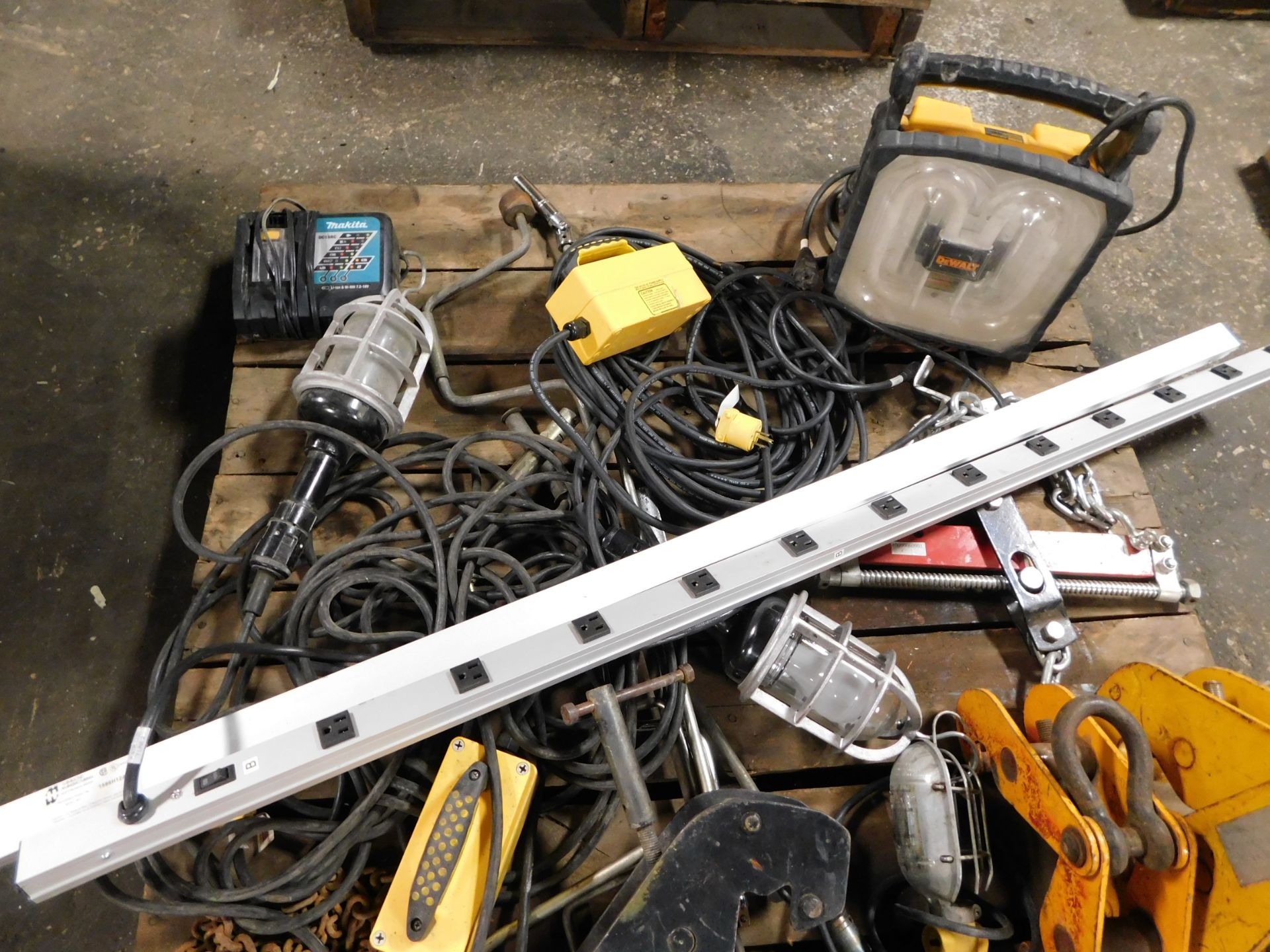 Pallet of Safety Lights, Electrical Wire, Hoists, Beam Clamps - Image 4 of 4