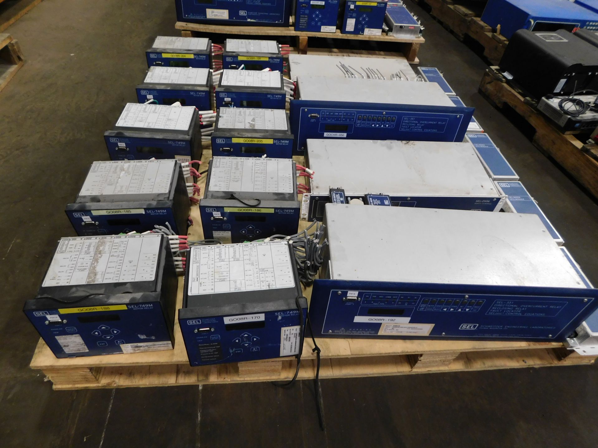 Pallet of SEL Switchgear Relays