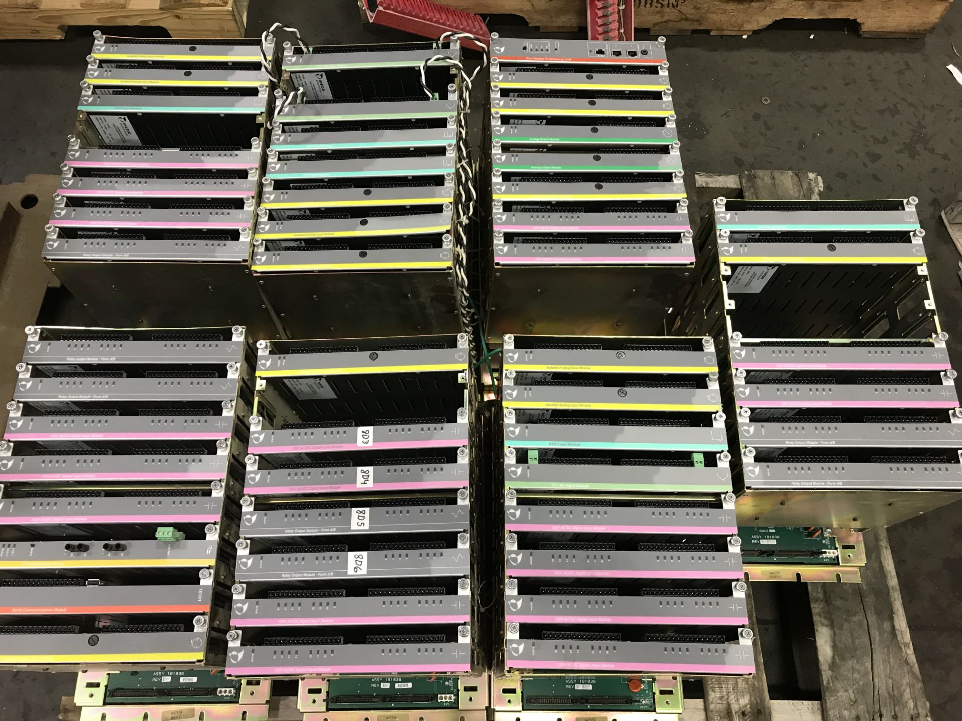 Pallet of Metso Automation PLC Slot Rack CPU Boards Controllers