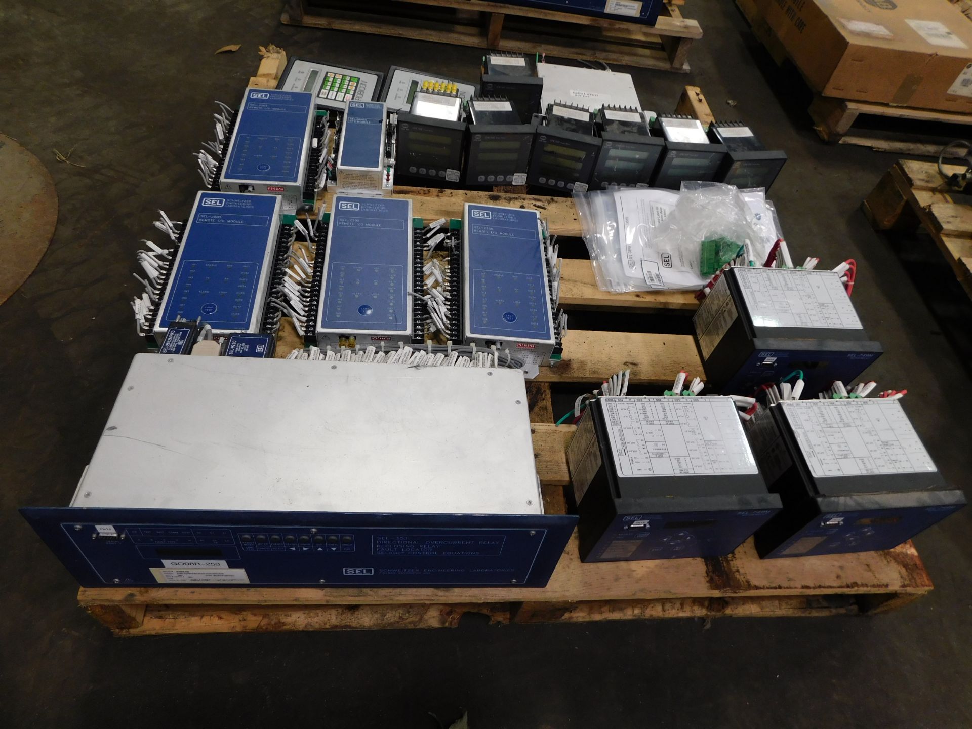 Pallet of SEL Switchgear Relays and HC Power Meters