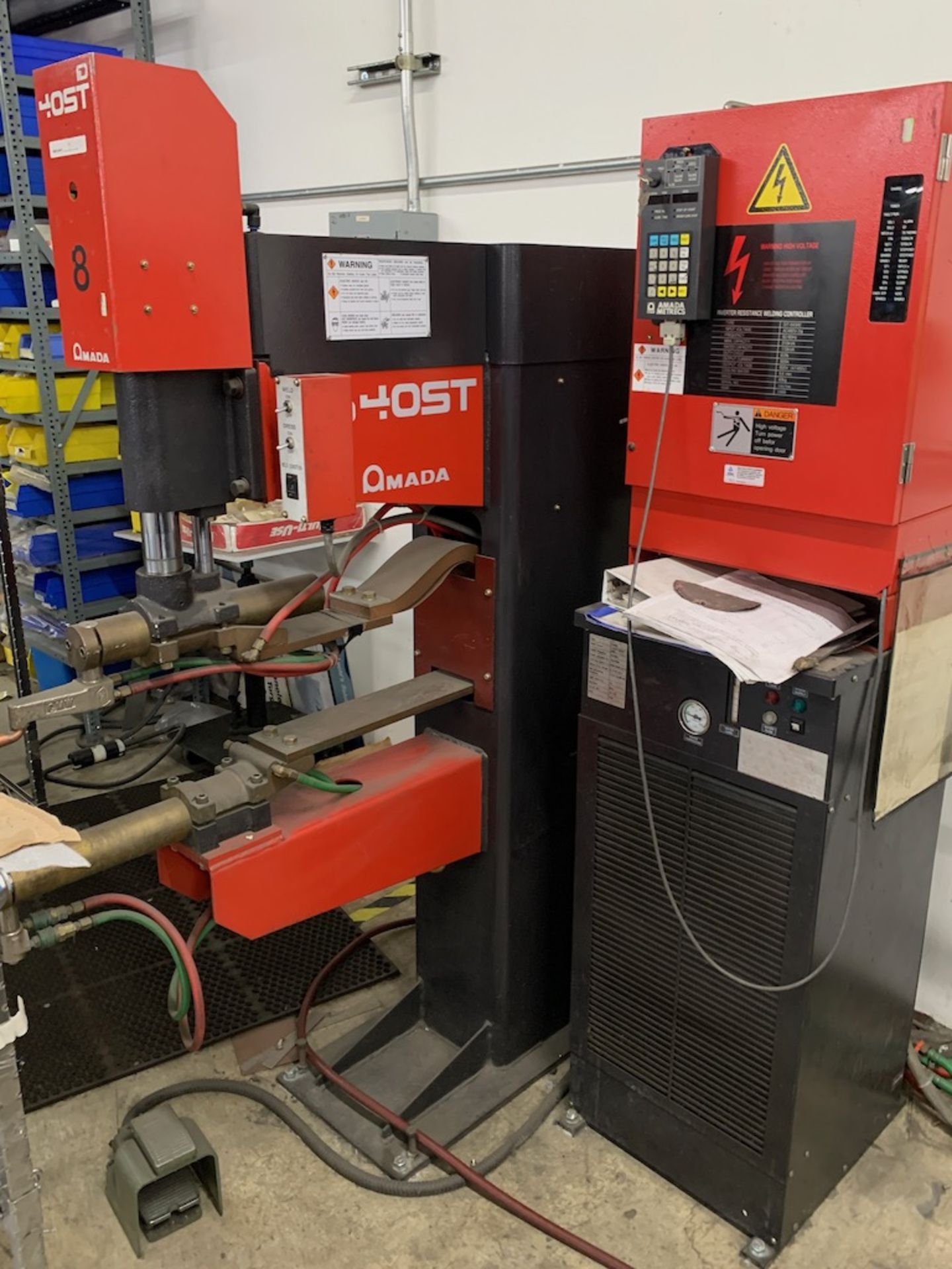 (1999) Amada 405T Spot Welding System, Press Type SN/ 195192 Includes Amada ID40ST Micro Computer Co