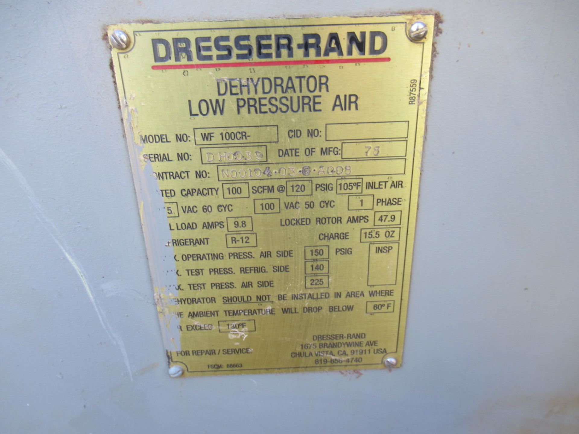 Lot to Include: (7) Dresser-Rand Dehydrator Low Pressure Air - Image 7 of 16