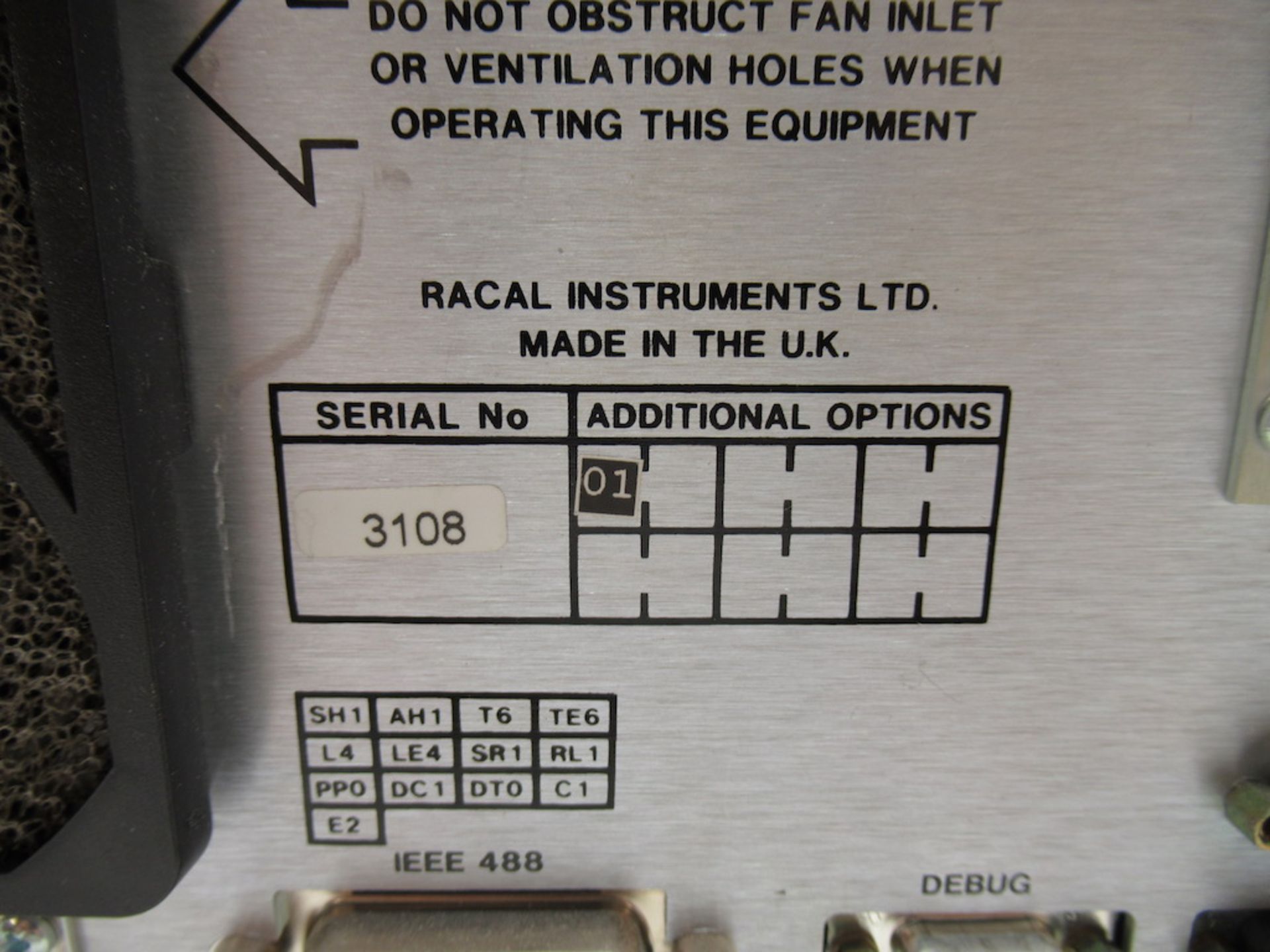 (1) Racal Instruments Wireless Solutions 6103E Digital Radio Test Set, No memory Card, Options:10 - Image 6 of 7