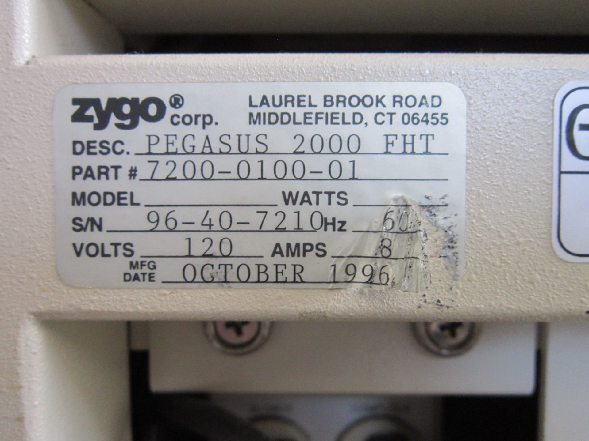 Lot to Include: Zygo Pegasus Dynamic Flying Height Test - Height and Leakage Testers, - Image 3 of 13