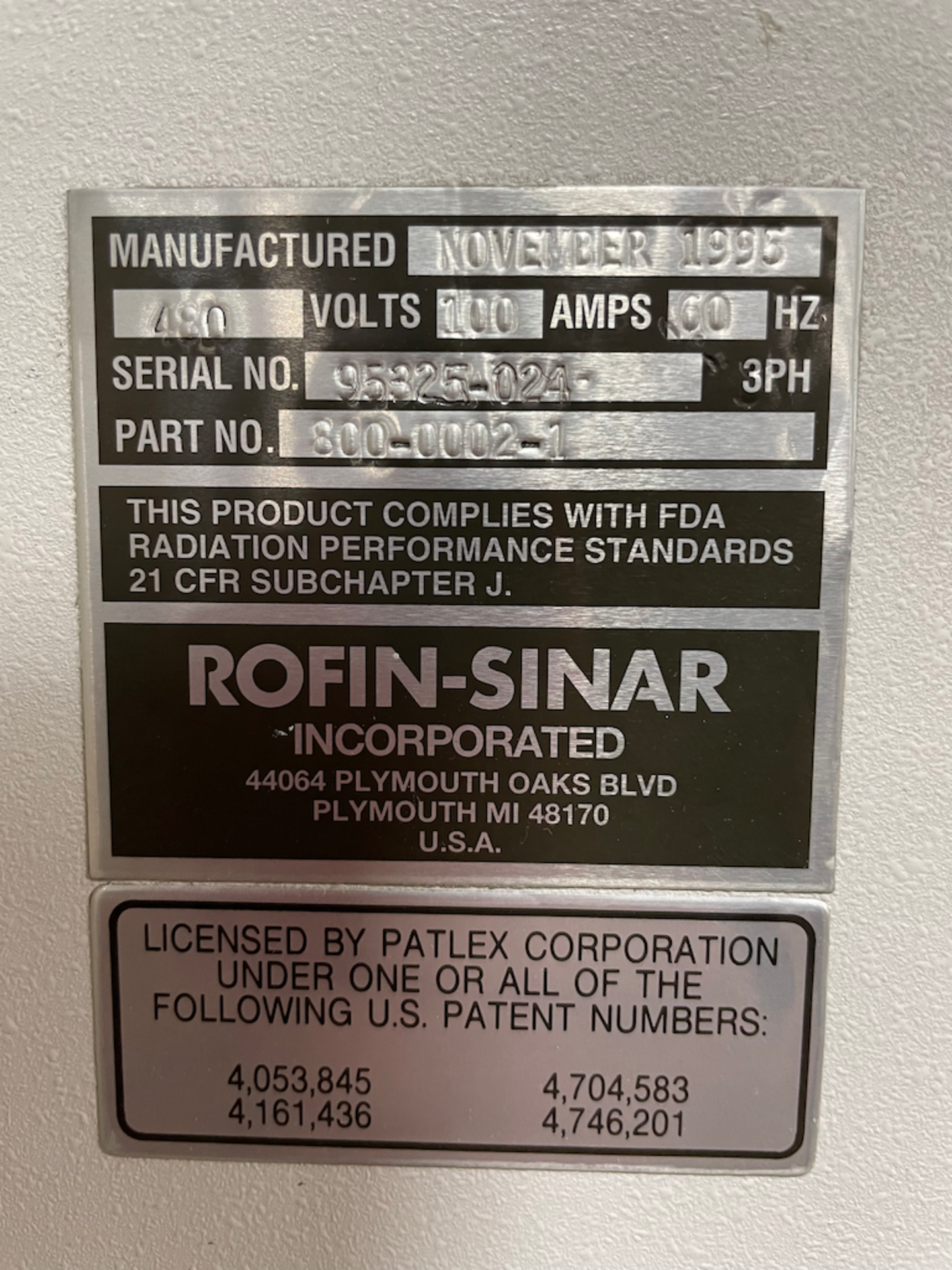 ROFIN - SINAR 860 HF High Frequency CO2 Laser Welding System SN/ 95325-024 DOM 11/1995 w ROFIN -