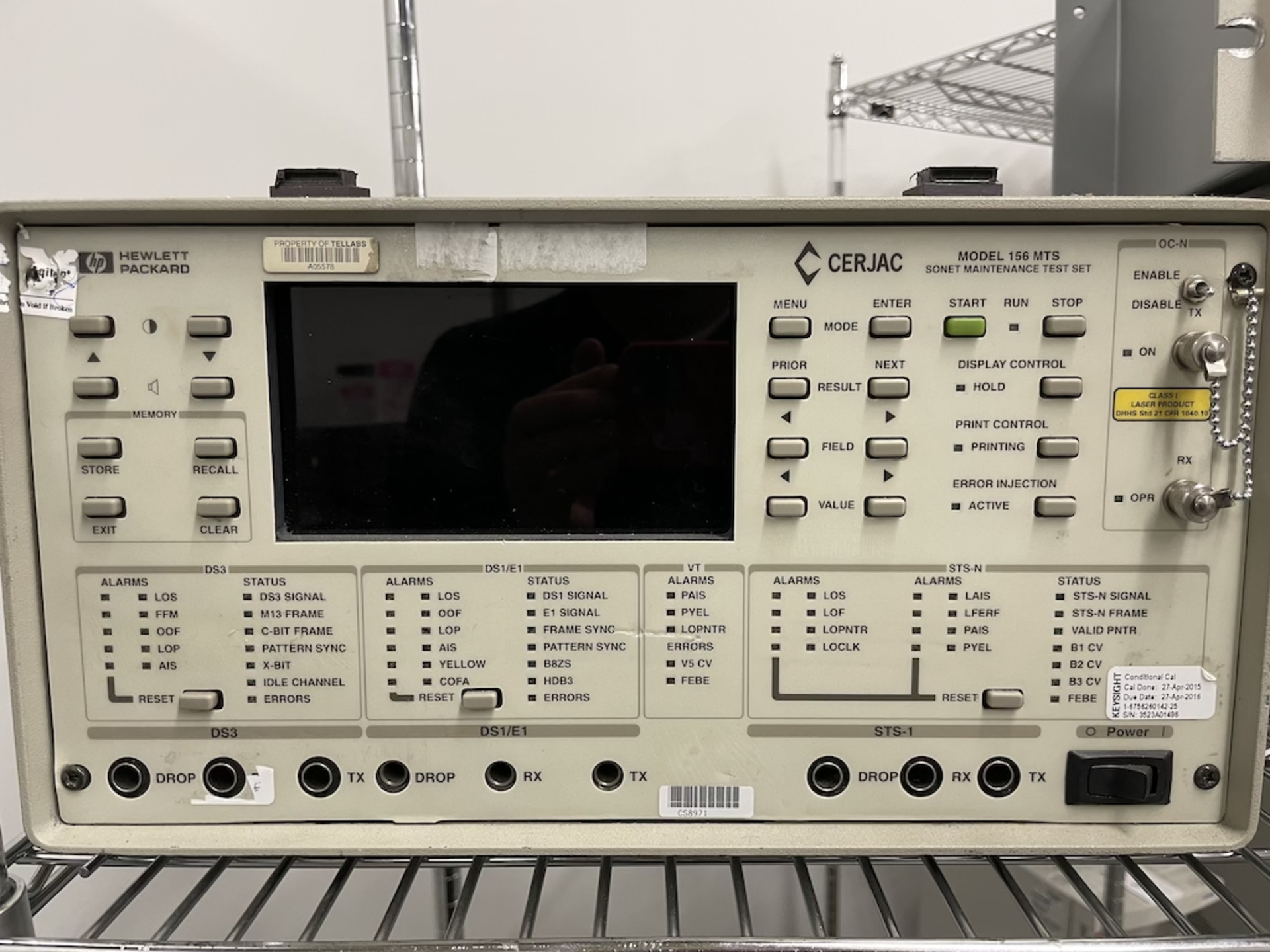 Agilent | Hewlett packard CERJAC Model 156 mts Sonet Maintenance Test Set