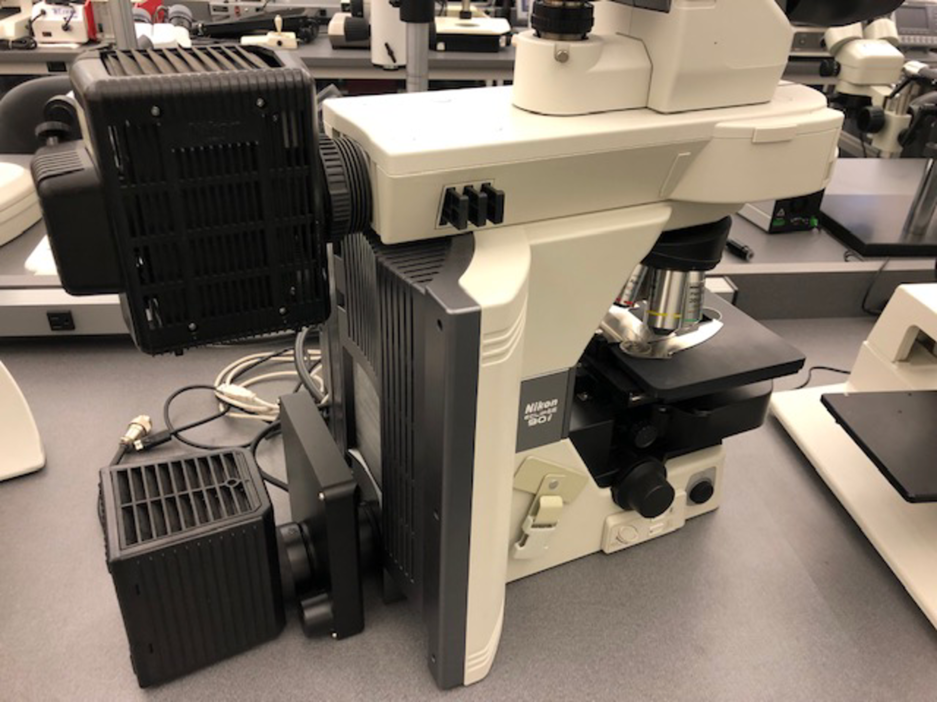 Nikon 80i fluorescence microscope - Located at 33 Great Oaks Blvd. San Jose, CA 95119 - Image 5 of 6