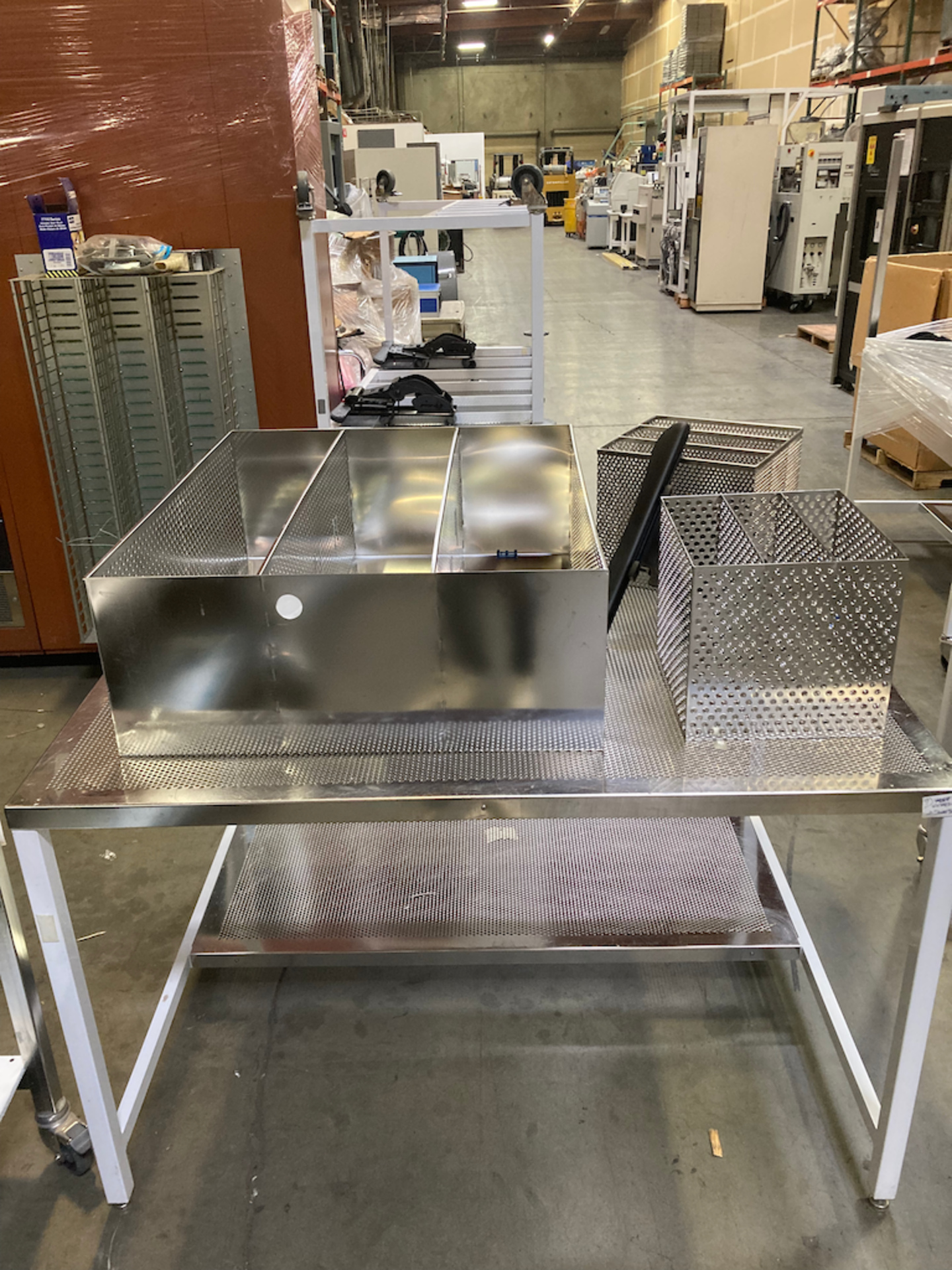 55 x 42 x 35 Perforated Stainless Steel Cleanroom Table Bottom Shelf - Image 2 of 3