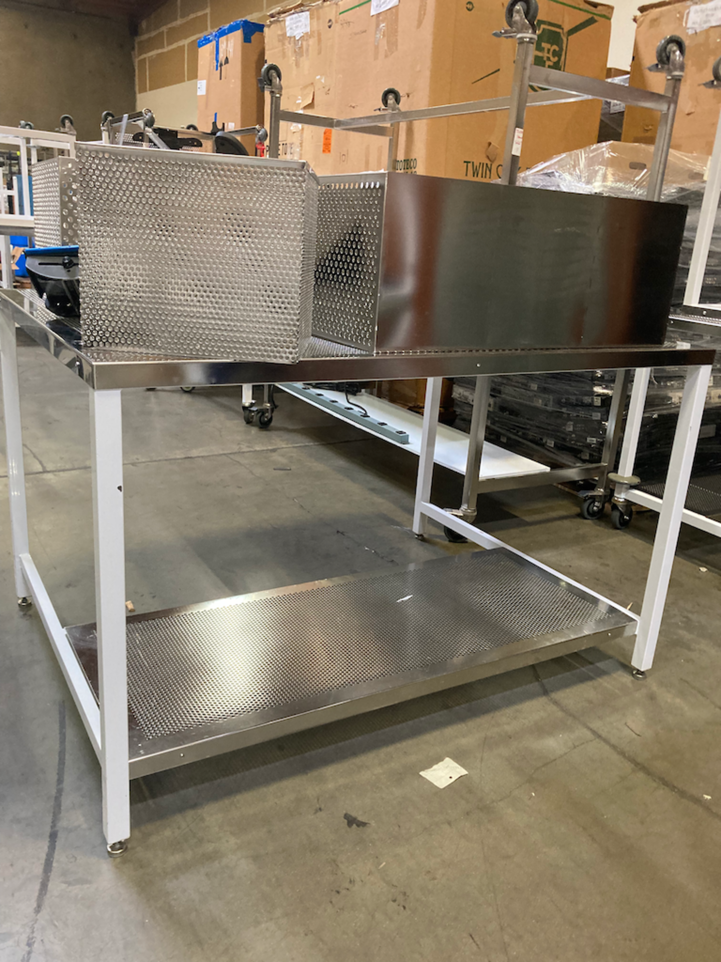 55 x 42 x 35 Perforated Stainless Steel Cleanroom Table Bottom Shelf - Image 3 of 3