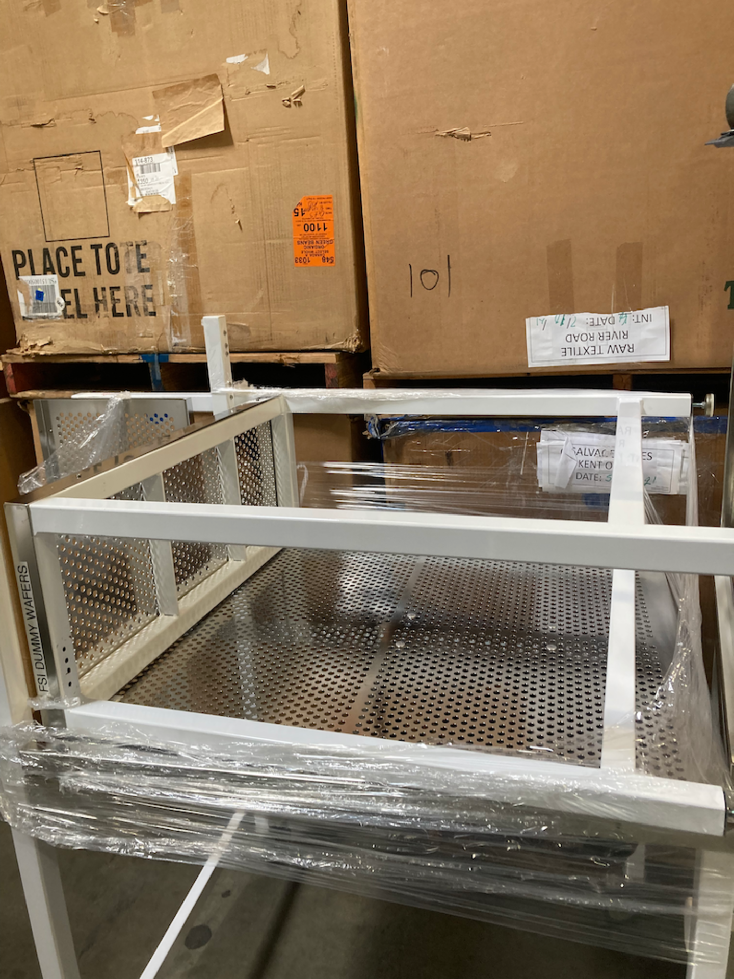 13.5 x 33 x 58 Perforated Stainless Steel Cleanroom Table Top Shelf - Image 2 of 3