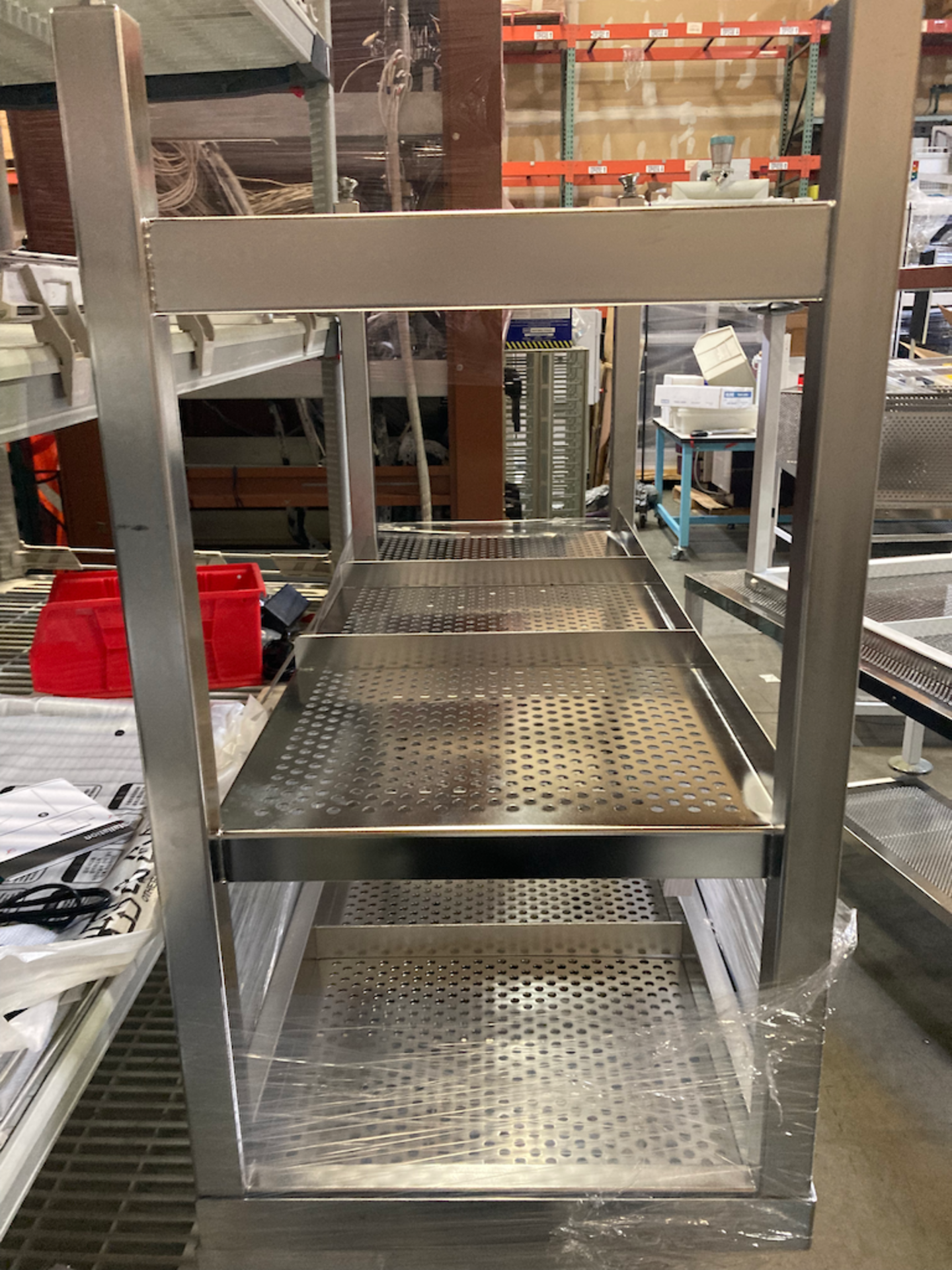 42 x 18 x 34 Perforated Stainless Steel Cleanroom Table Lower Shelf - Image 3 of 3