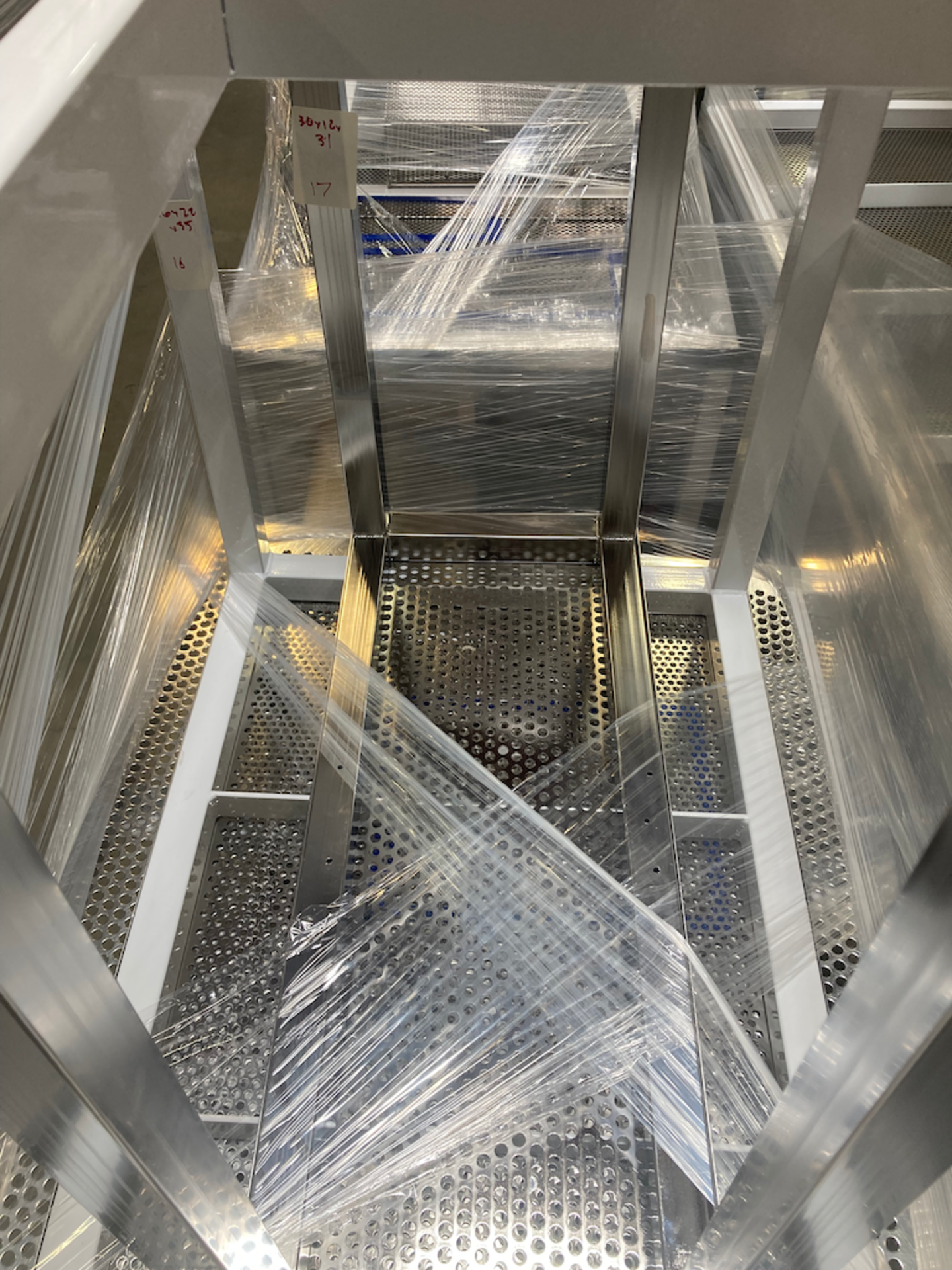 30 x 12 x 21 Perforated Stainless Steel Cleanroom Table - Image 2 of 3