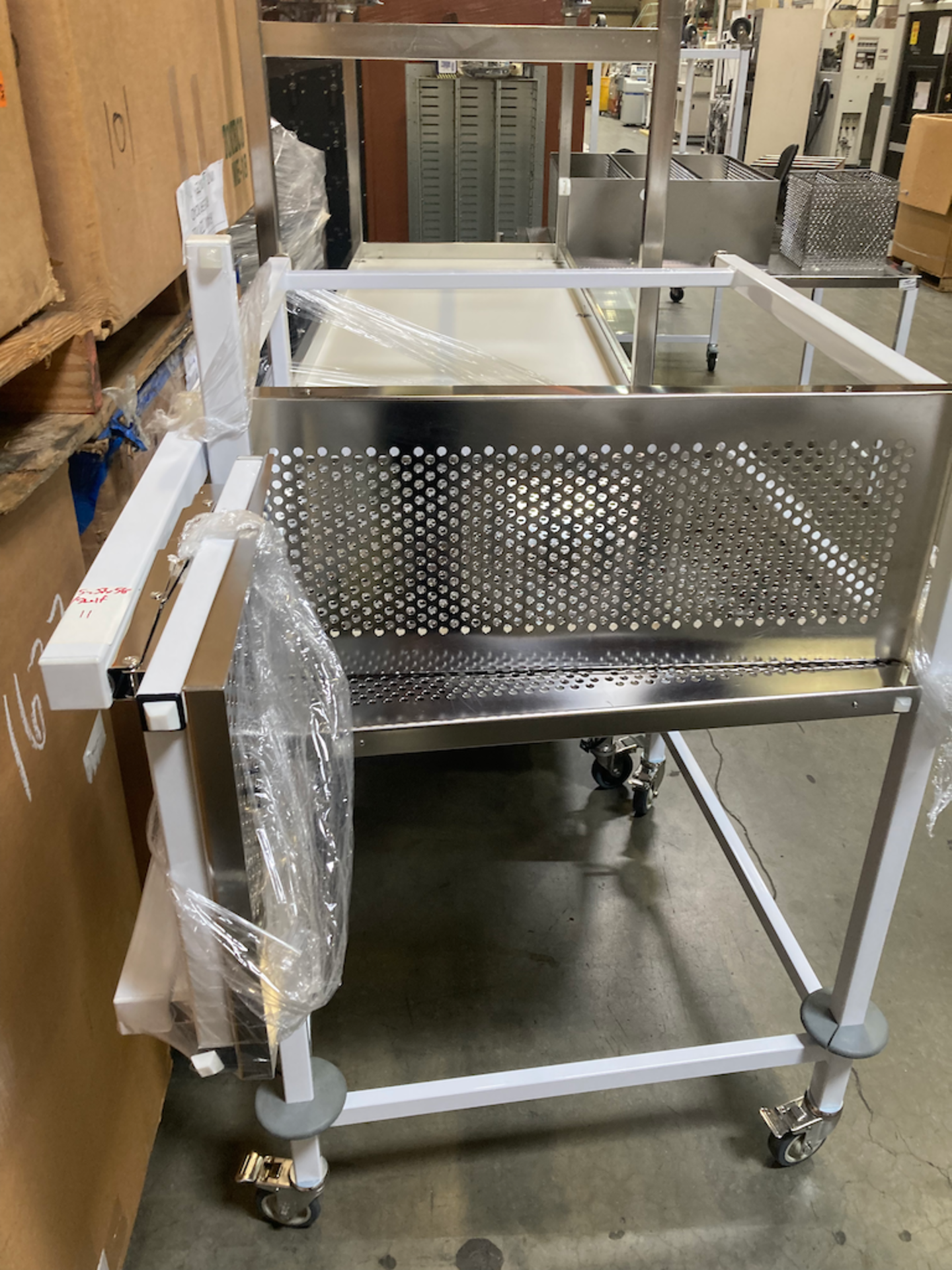 13.5 x 33 x 58 Perforated Stainless Steel Cleanroom Table Top Shelf - Image 3 of 3