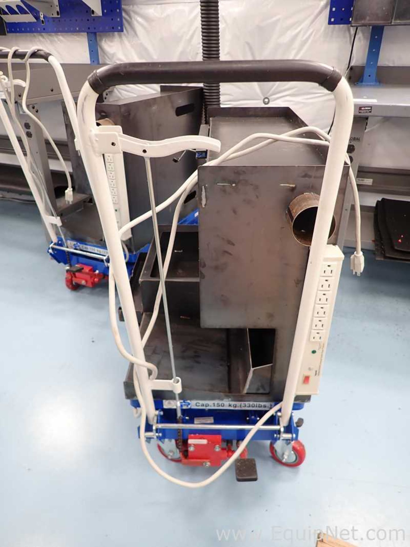 Lot of 2 Global Industrial Scissor Lifts with Melting Stations - Image 2 of 4